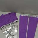 Pigmiss Starfire Costume Halloween Cosplay Princess Outfit Koriandr Sexy Dress Costume Set for Women Purple (Small)