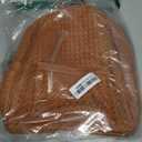 SHOMICO Mini Woven Backpack Purse for Women Trendy Daypacks Stylish Backpack Women's Fashion Handbag for Easter Egg Hunt, Spring Travel Vacation, Easter Gift (Small Camel Woven)