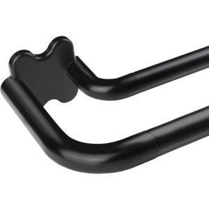 Black Double Curtain Rods, USFOOK Blackout Wrap Around Curtain Rods for Windows 48 to 84 Inch, 6/8 Inch Room Darkening Curtain Rod 32 to 86 Inch, Christmas Poles for Home Decor