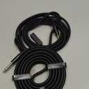 Elebase 1/4 Inch TRS Instrument Cable 10ft 2-Pack,Straight 6.35mm Male Jack Stereo Audio Interconnect Cord,6.35 mm Balanced Line for Electric Guitar,Bass,Keyboard,Mixer,Amplifier,Amp,Speaker,Equalizer (Black)