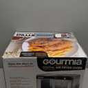 Gourmia French Door Air Fryer Oven - 37 Qt Large Capacity Convection Toaster Oven, FryForce 360, Digital Display, 12 Cooking Presets, Dehydrate, Fits 13 Pizza, Dishwasher-Safe, Stainless Steel (Silver)