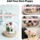 Pet Hair Memorial Bottle with Miniature Doghouse Kit, Dog Cat Fur Memorial Keepsake Glass Ball, Pet Hair Fur Ash Storage Urn with Mini Dollhouse DIY, Dog Memorial Gifts for Pet Loss