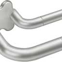 Antique Silver Double Curtain Rods for Windows, USFOOK Blackout Wrap Around Curtain Rods 32 to 58 Inch, 6/8 Inch Room Darkening Dual Rod Set, Decorative Drapery Poles for Home