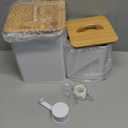 Dog Treat Container 2PCS, Dog Food Storage Container with Lids Airtight, Dog Treat Jars for Kitchen Counter-7+3Lbs, Small Dog Cookie Jar for Storage, (Upgraded) White