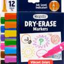 Crayola Take Note Dry Erase Markers for School (12ct) Teacher Supplies, Chisel Tip Whiteboard Markers, Essential Classroom Must Haves, Low Odor