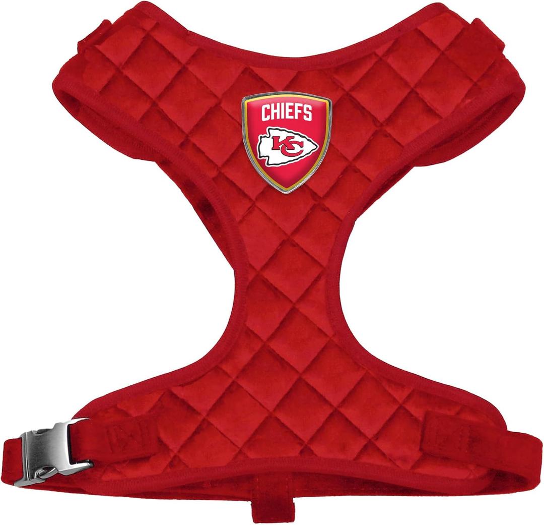 Littlearth NFL Unisex-Adult NFL Velvet Pet Harness (Team Color)