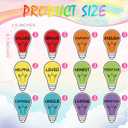 AmazingSpark 36 Pcs Light Bulb Affirmation Bulletin Board Cutouts Set Motivational Positive Colorful Sayings Lightbulb Accents Cutouts for Classroom School Home School Teacher Wall Supply, 6.69 x 6.69 inches