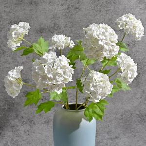 Waipfaru 4PCS Hydrangea Artificial Flowers, Real Touch Flowers, 26.8" Faux Hydrangea Flowers, Latex Real Touch Hydrangeas, Fake Flowers for Home Decor Party Bouquet Wedding Decoration, White