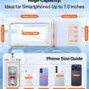 TORRAS IP68 Waterproof Phone Pouch Double Space, Floating Waterproof Phone Case with Lanyard for iPhone 17 Pro Max 16 15 14 S26 S25, Phone Dry Bag Vacation Cruise Ship Travel Essentials 7.0'', White
