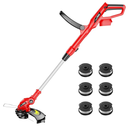 Cordless String Trimmer Compatible with Milwaukee M18 18V Battery, 12-Inch Weed Wacker Cordless, Auto Line Feed, Electric Weed Eater Battery Powered, Grass Trimmer w/ 6 Line Spools (Tool Only)
