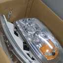 LED Headlights Compatible with 1997-2004 Ford F150 / 1997-1999 F250 / 1997-2002 Expedition Replacements Headlamp Amber Reflector Chrome Housing