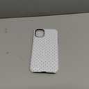 Jusy Compatible with MagSafe Polka Dot Case for iPhone 11, Cute Aesthetic Polka Dots Magnetic Phone Case, Soft TPU and Hard PC Protective Phone Cover for Women Girls (Matte) - White