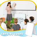 Lincia 36 x 24 Inch Portable Dry Erase Board with Stand, Foldable White Board Double Sided Whiteboard Easel, Silver Aluminum Frame with Metal Handle for Office Home School Teaching Demonstration