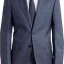 Calvin Klein Men's Slim Fit Suit Separates, Medium Blue Sharkskin, 42 Long