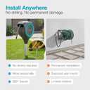GARDENA Automatic Retractable Garden Hose Reel - 66 Feet - 360 Degree Swivel Outdoor Hose Reel with Metal Spike Base - Auto Retract - UV Resistant Housing - Easy Install No Tools Required - 18614