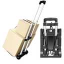 Aluminum Folding Hand Trucks,Small Folding Hand Truck Dolly with 2 Wheels,Collapsible Cart Portable Dolly,Lightweight Travel Hand Truck/Heavy Duty Moving Dolly for Airport Travel Moving Use