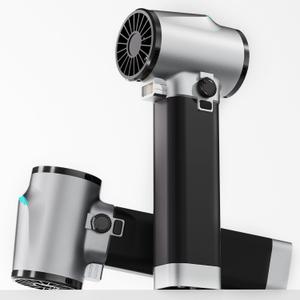 Turbo Dryer Blower for Cars, Max 181ft/s Air Blower with Light, 750W & 64mm Brushless Motor, Silicone Handle, Infinitely Variable Speed Handheld Blower for Drying