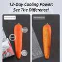 2 x Reusable Aluminum Foil Bags, Freezer Safe & Leak Proof Stand Up Storage Bags with Zipper for Meat Seafood Vegetables, Heavy Duty BPA Free Food Storage Containers (Medium)