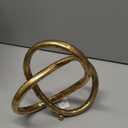 Danya B. Gold Eternal Loop Metal Art Abstract Sculpture. This Unique Accent Piece Symbolizes an Unending Cycle of Life. Perfect for Wedding, Anniversary, Home or Office Decor
