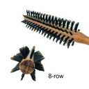 Terra Distribution Natural Boar Bristle Round Brush [Made in Japan] Olive Oil Blended Bristles as Beauty Essence