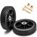 (2-pack) 8-Inch Lawn Mower Wheels Fits Most Standard push Lawn Mowers With Inner And Outer Bearings - Includes Bolts, Nuts 