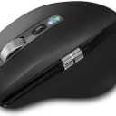 Wireless Bluetooth Side Scroll Mouse with Multi-Device, Ergonomic Computer Mice with Smart Flying Scroll, Quiet Click for Computer, Laptop, iPad, Tablet, MacBook (Black)