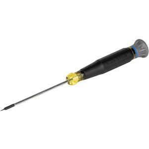 Klein Tools 6243 Mini Precision Screwdriver, 3/32-Inch Slotted, Features Cushion-Grip Handle, Rotating Cap, Color Coded Ring, 3-Inch Shank