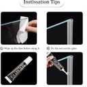 Glass Door Side Seal Strip 100 Frameless Shower Door Sweep for 5/16" Sliding or Swing Framelss Glass Door (U Type)