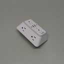 JcBlaon Outlet Extender Surge Protector - 6 Outlet Splitter with 4 USB Ports (2 USB C), Multiple Plug Expander Wall Charger, 3 Sided Multi Plug Wall Adapter Power Strip for Home Office Kitchen Travel (White)