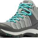 Columbia womens Granite Trail Mid Waterproof (10.5, Titanium Grey Steel/Bright Aqua)