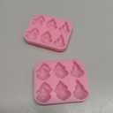 1 Pcs Christmas Chocolate Mold 3D Skull Designs DIY Pink Silicone Baking Molds Xmas Theme Food Grade Chocolate Candy Cake Moulds Homemade Cute Chocolate Mold for Christmas New Year Party Decoration