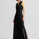 CHERFLY Jumpsuits for Women Dressy Summer Formal Outfits Wide Leg Overalls 2025 (Gray, L)