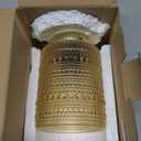 Battery Operated Lamp with Auto-Off Timer, Cordless Table Night Light for Bedroom & Entryway, Portable LED Lamp for Home, Outdoor, Camping No Battery Included (Pearl Design-Amber)