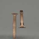 STIROLL Slim Leather Bands Compatible with Apple Watch Band 38mm 40mm 41mm 42mm(Series 11 10), Top Grain Leather Watch Thin Wristband for iWatch SE 9 8 7 6 5 4 3 2 1 (Rose Gold)