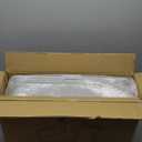 Stainless Steel Cat Litter Box Fully Enclosed, Extra Large Metal High Sided Cat Box with 120 Fully Transparent See-Through Flip Lid, Scoop & Mat - Grey - XL