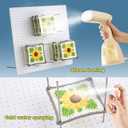 Gooselog Granny Square Blocking Boards for Crochet Projects with 20 Pegs,13"Crochet Blocking Board,Plastic Waterproof Crochet Peg Blocking Board (white)