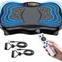 Vibration Plate Exercise Machine, Lymphatic Drainage Machine for Weight Loss, Lymphatic Drainage & Muscle Recovery, Multiple Speeds with Bluetooth & Remote, Max User Weight 330lbs (Pure Black)