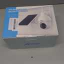 ANRAN 4K Solar Security Camera Outdoor Wireless-360 PTZ, 8MP Color Night Vision, Battery-Powered WiFi Camera with PIR Detection, 2-Way Audio, No Wiring Needed, Compatible with Alexa (4K White-1pcs)