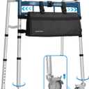 Agrish Narrow Walkers for Small Spaces - FSA/HSA Eligible Walker with 360 Swivel Wheels&Brakes, Width&Height Adjustable, Narrow Walkers with Basket, Foldable Walker for Seniors, Up to 350 lbs (Medium)
