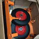 lukar Heavy Duty Panel Dolly, 1100LBS Capacity Door Dolly Panel Mover, Adjustable Clamp Panel Cart with 10" Solid Rubber Wheels, Drywall Mover for for Wood Panels, Doors and Drywall Sheet (Orange)