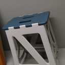 Foldable Bath Shower Safety Chair Seat Blue, Foldable and Anti-Slip Bench Bathtub Stool for Elderly or Seniors (Foldable ShowerChair 15.7" H Blue Seat Size 12.4" x 8.3“)