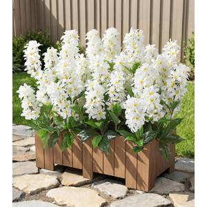 Artificial Flowers 3 Pcs Hyacinth Fake Flowers 19.69 Silk Flowers for Outside, Delphinium Outdoor Faux Flowers Fake Plants for Porch Patio Balcony Yard Indoor Home Decor