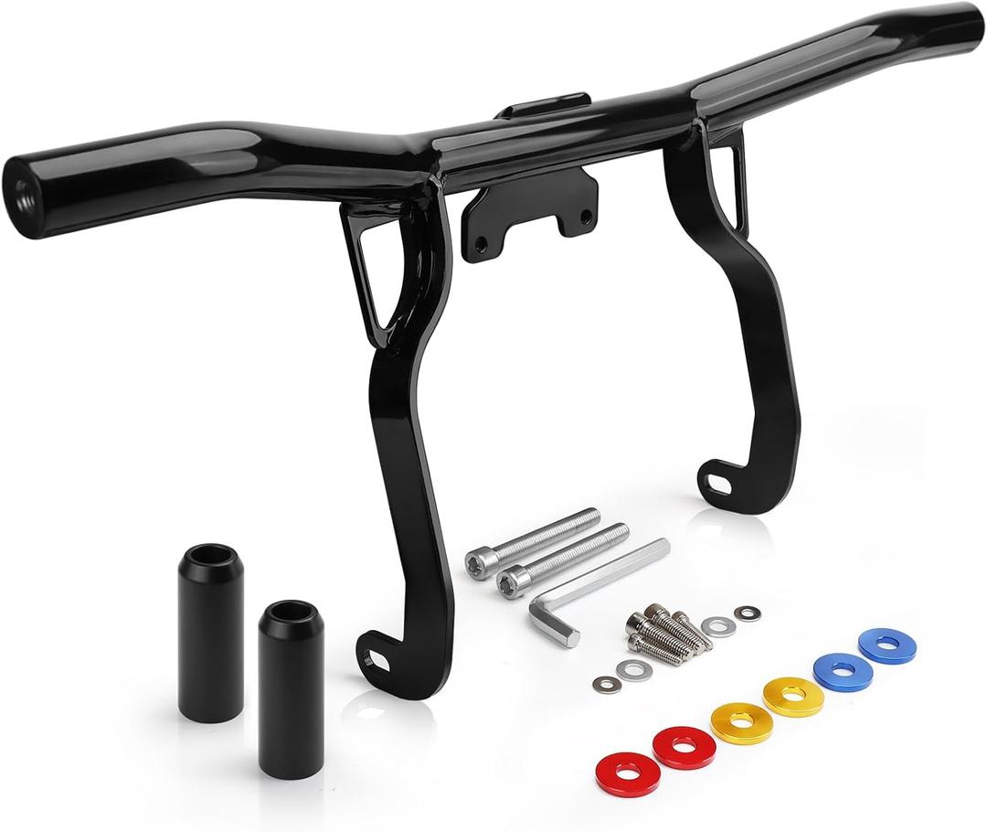 Motorcycle Engine Guard Crash Bar Compatible with Harley Davidson Touring Street Glide Road Glide Road King Electra Glide Ultra Limited Flat Out Bar Black 2014-Up