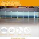 Under Bed Blocker for Pets, Gap Bumper for Under Bed, Stop Things Going Under Bed or Sofa Couch, Toys Blocker for Cats Dogs, Easy to Install, Total 11.8" Height 83" Length, White