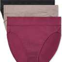 Warner's Women's Warners® Blissful Benefits Women's Dig-free Breathable Microfiber 3-pack Hi-cut Rt4963w (XL)