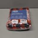 JSD Red Buffalo Plaid Snowflakes Duvet Cover Set Queen Size, 3 Piece Christmas Winter Printed Microfiber Comforter Covers