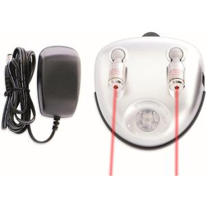 Maxsa 37312 Park Right Dual Laser Parking Guide for Garage with Adjustable 360-Degree Lasers, Motion Activated, AC Adapter and Battery Backup, Universal Car and SUV Parking Guide, Silver