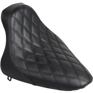 Black Front Driver Solo Seat Cushion Pillion For Harley 2000-2007 Softail Deluxe FLSTN FXST Fat Boy FLSTF Softail Springer Heritage Springer Heritage Softail, Black Stitching