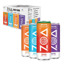 ZOA Zero Sugar Energy Drinks, Variety Pack - Sugar Free with Electrolytes, Healthy Vitamin C, Amino Acids, Essential B-Vitamins, and Caffeine from Green Tea (MS, TP, FG, WO)- 12 Fl Oz (12-Pack), EXP 09/07/26