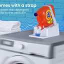 TidyFriend Liquid Laundry Detergent Holder Stand with Drip Tray & Rubber-Grip Feet, Stand for Laundry Room Organization and Storage, Fabric Softener Dispenser with Cup Holder for Easy Pouring (White)